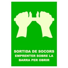 SEÑAL  FOTOLUMINISCENTE SORTIDA DE SOCORS BARRA